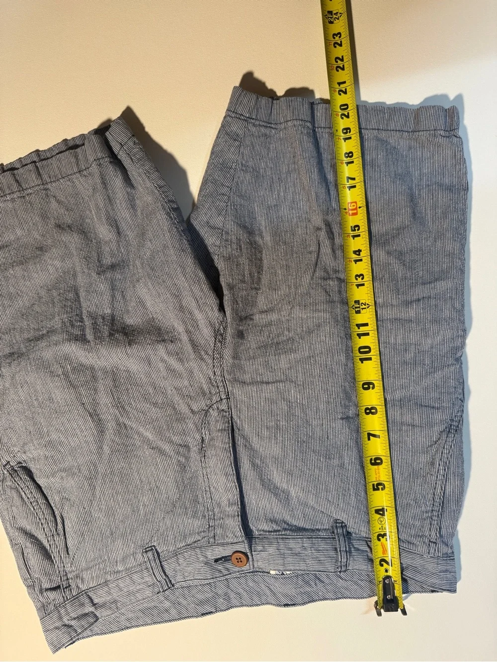 Tommy Bahama Light Blue Flat-Front Linen-Blend Shorts
